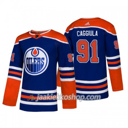 Miehille NHL Edmonton Oilers Pelipaita Drake Caggiula 91 Adidas Alternate 2018-19 Authentic